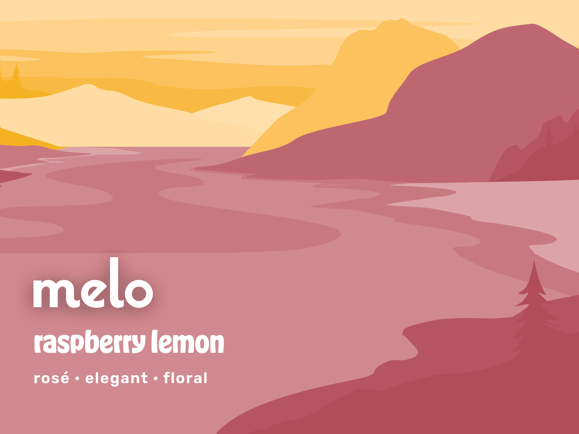 Raspberry lemon: a rose-pink lake at dusk