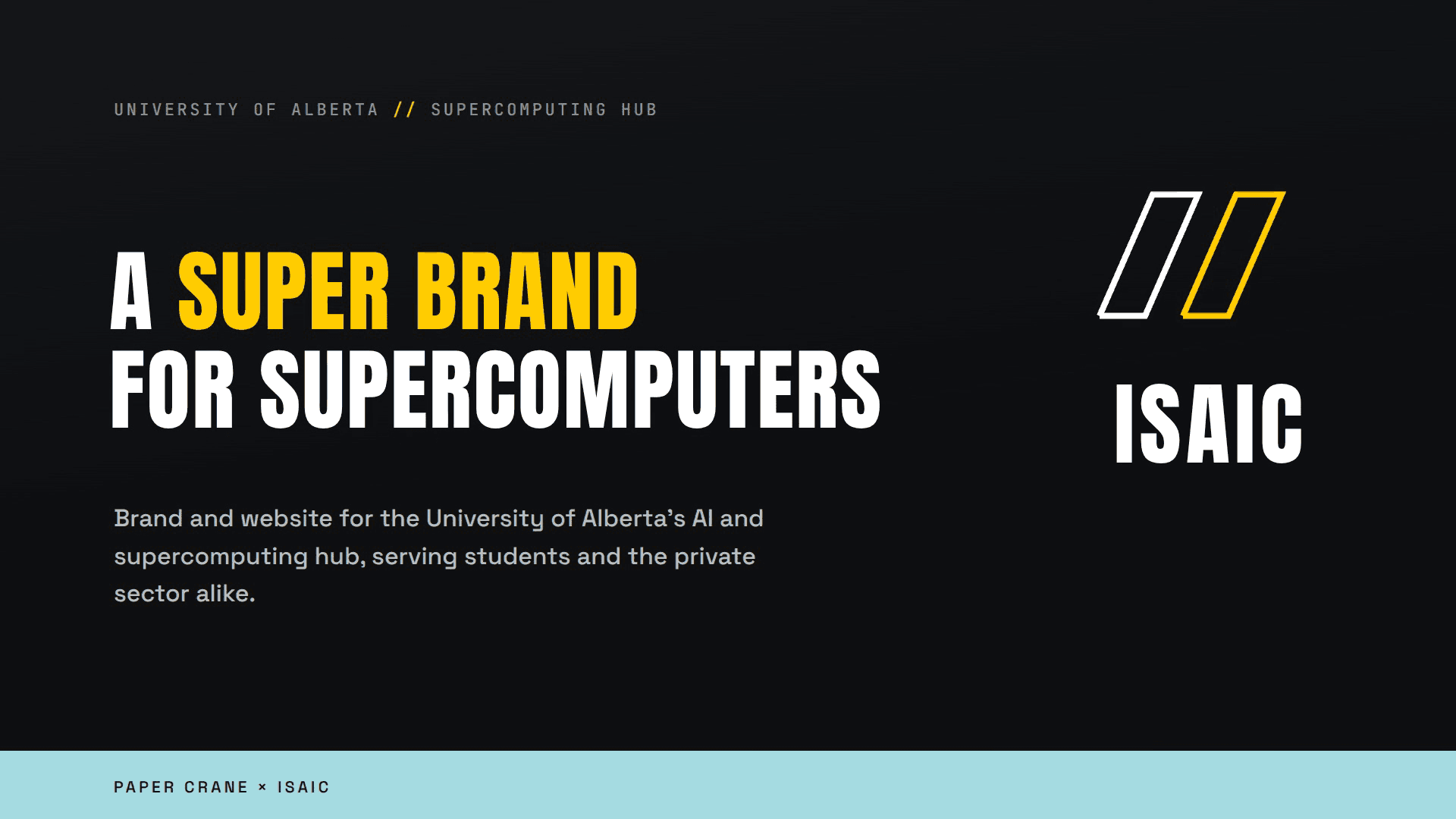 A super brand for supercomputers: the ISAIC identity by Paper Crane