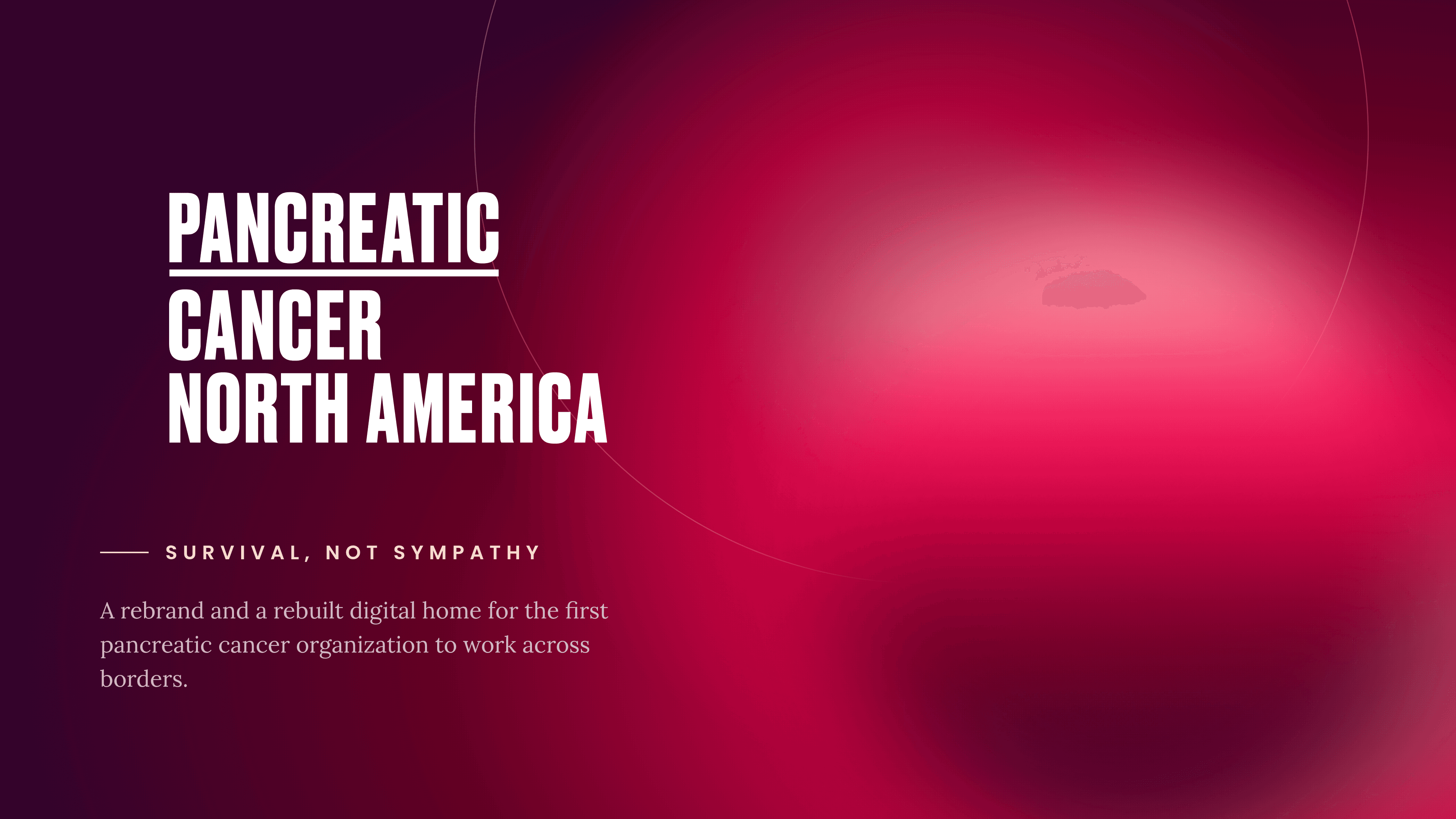 PCNA wordmark on the Aurora gradient with the line Survival, Not Sympathy