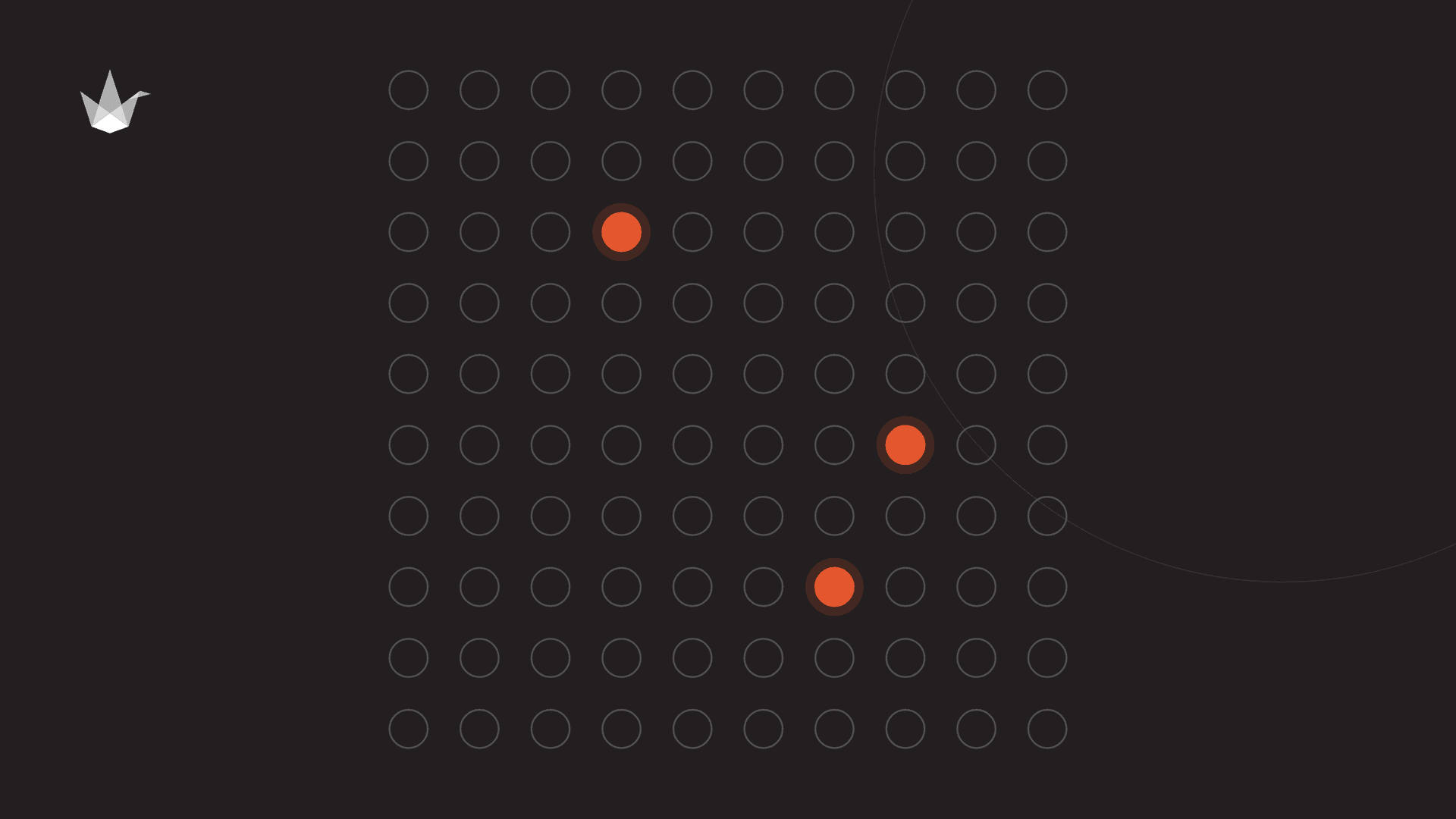 A grid of one hundred dots with only three lit, representing the 3% of llms.txt files that are ever read