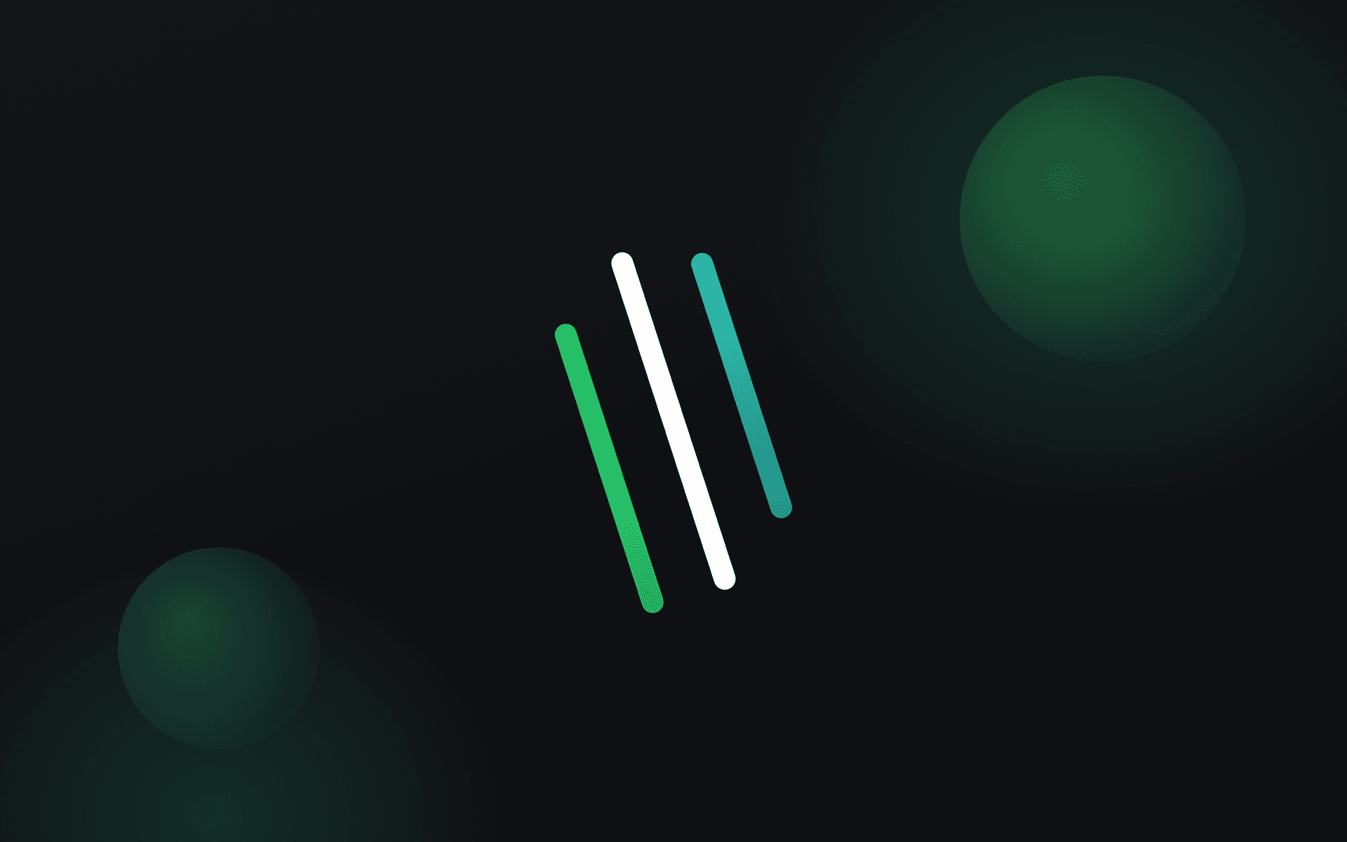 Dark Slope slash marks with neon green and teal glow on black