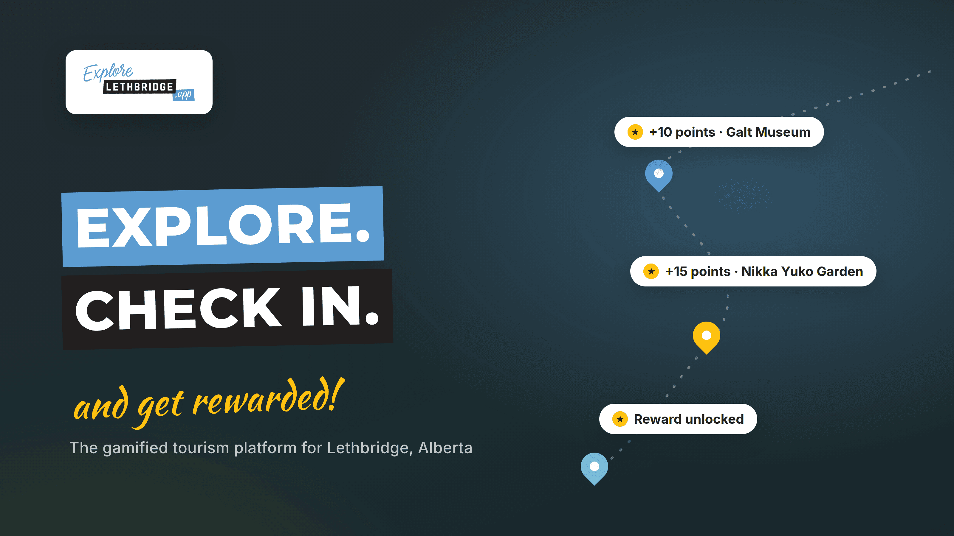 Explore Lethbridge, the gamified tourism platform built by Paper Crane for Tourism Lethbridge