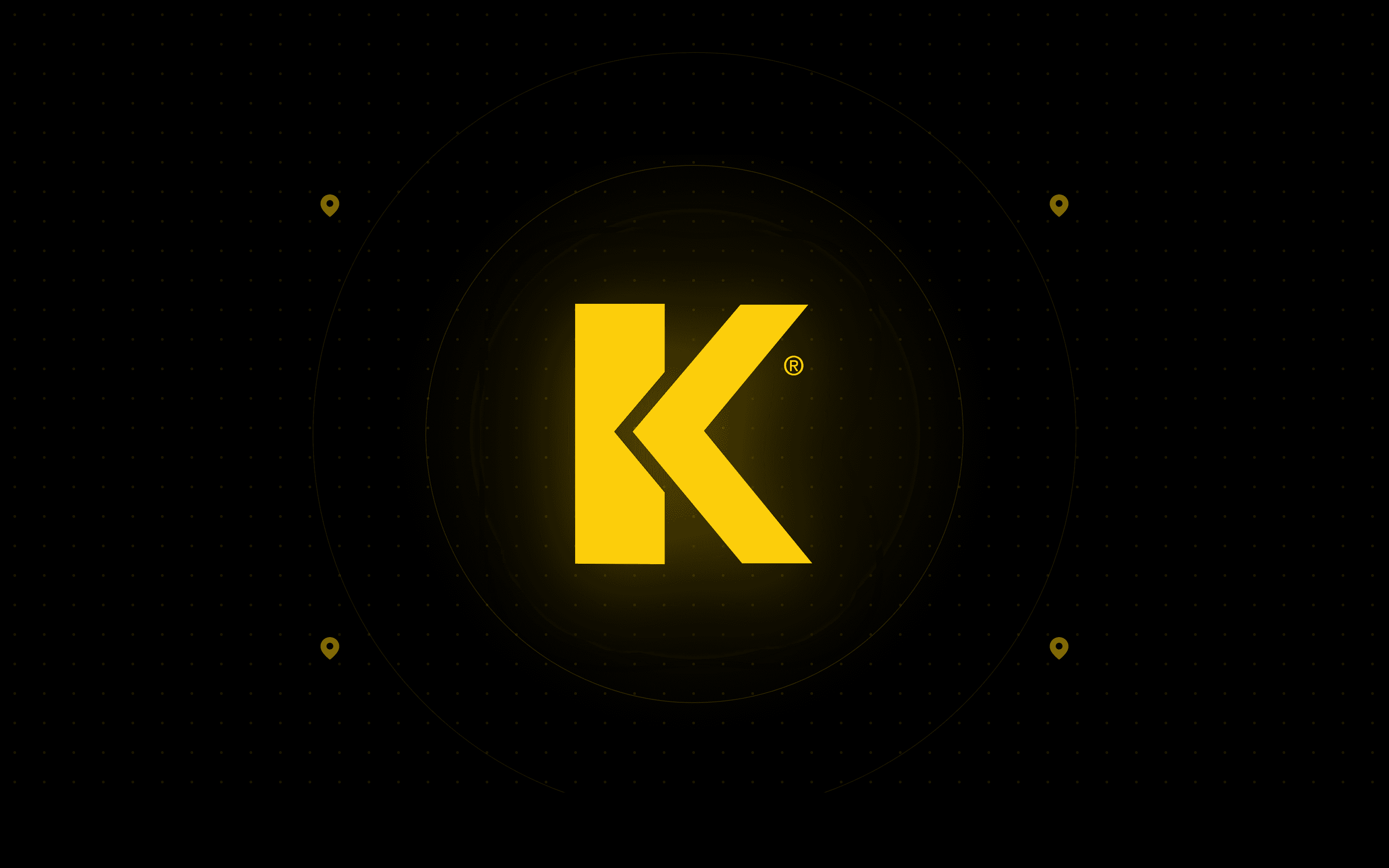 The Krown K mark on a dark brand field