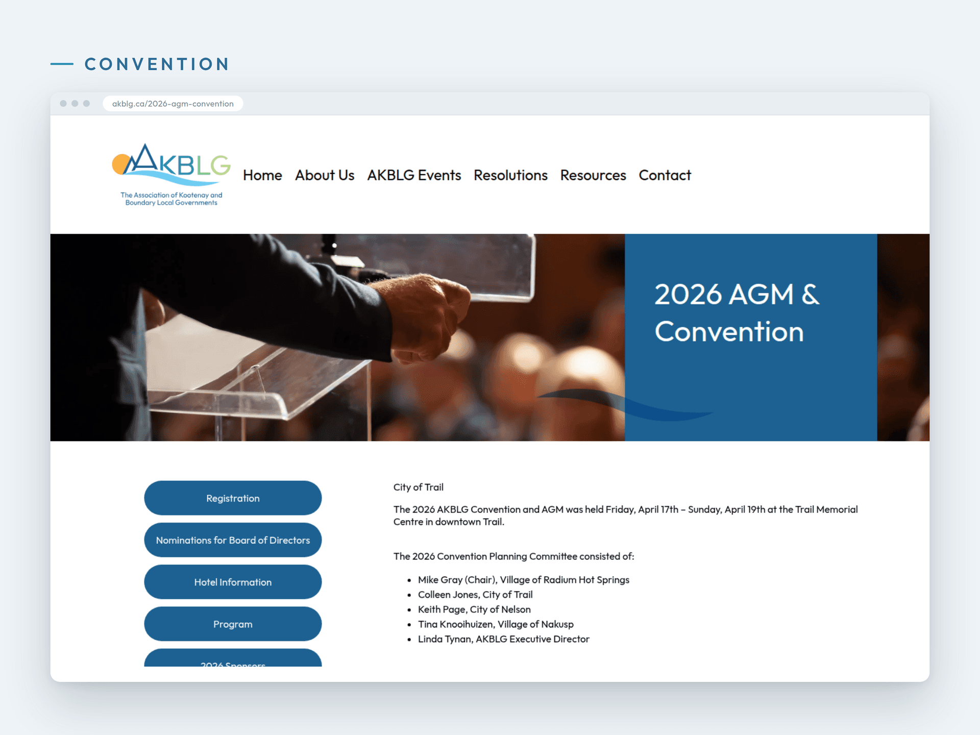 The 2026 AGM and convention hub