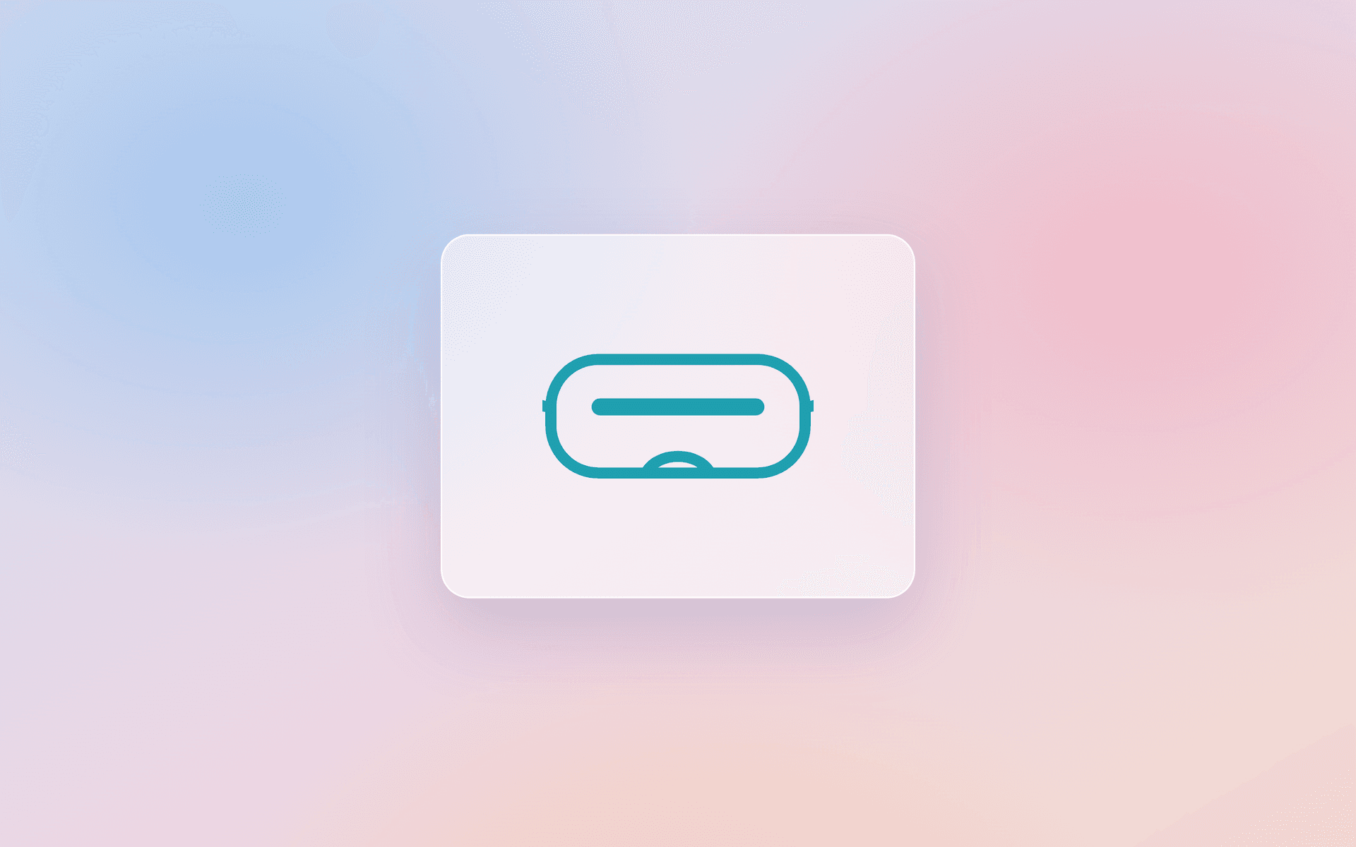 ELIXR VR headset glyph on a holographic pastel gradient