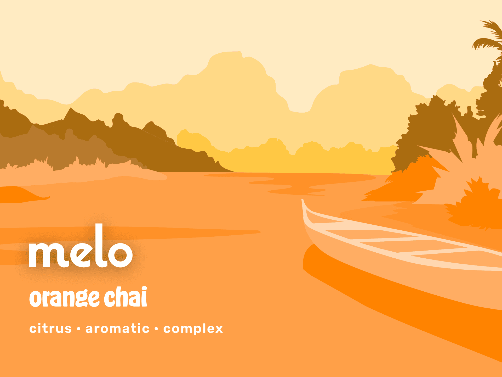 Orange chai: a golden-hour river