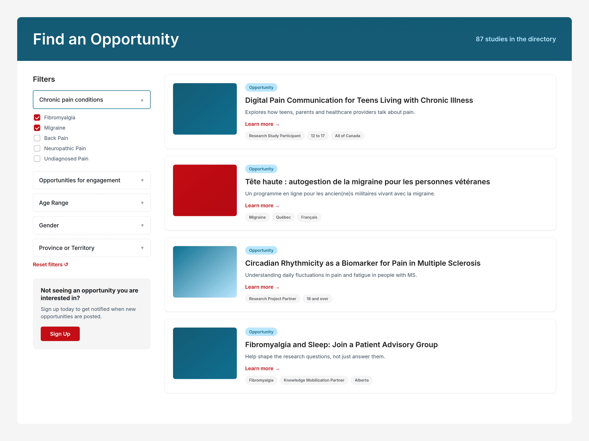 The faceted study directory