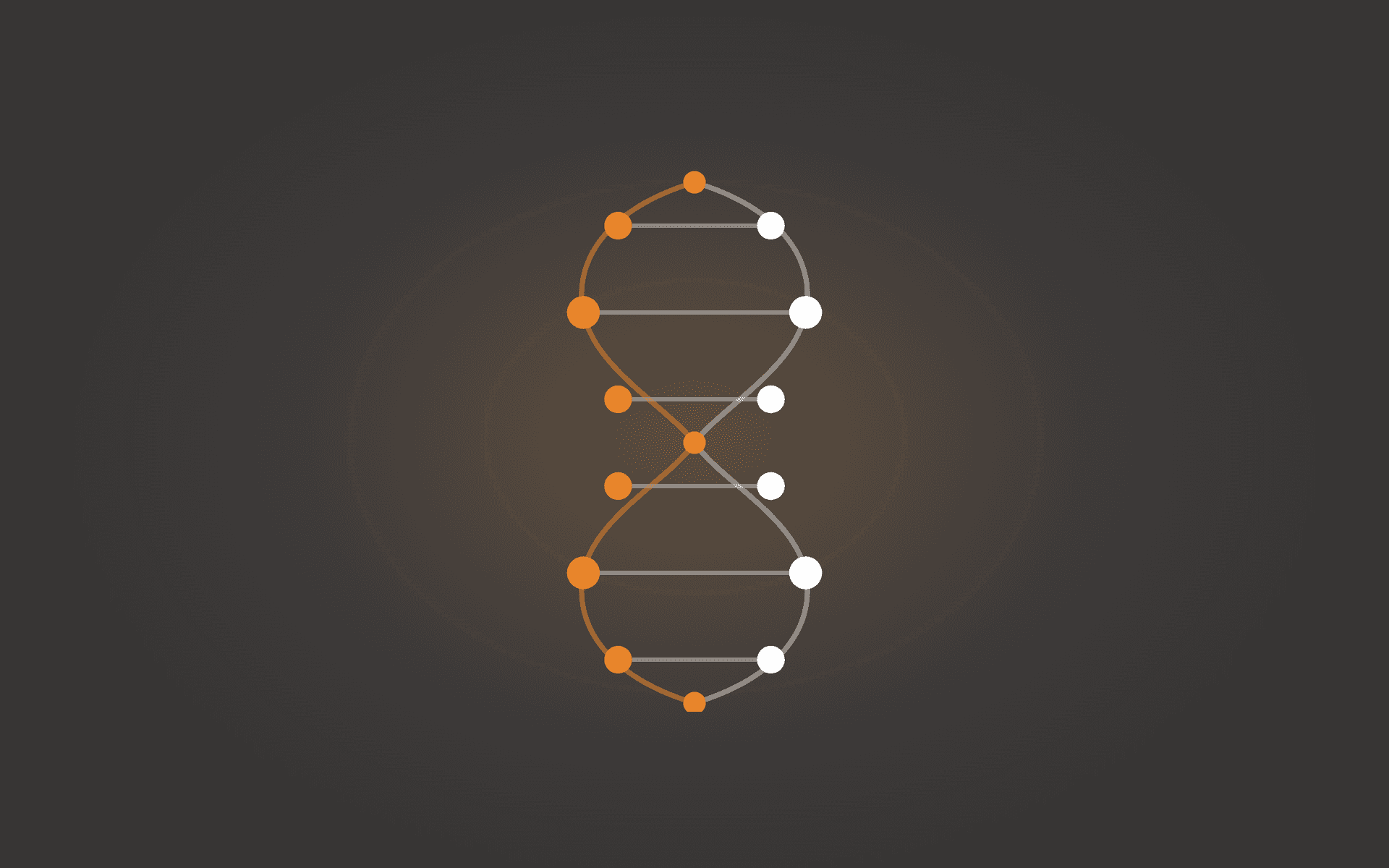 BioStrong DNA helix motif on warm charcoal