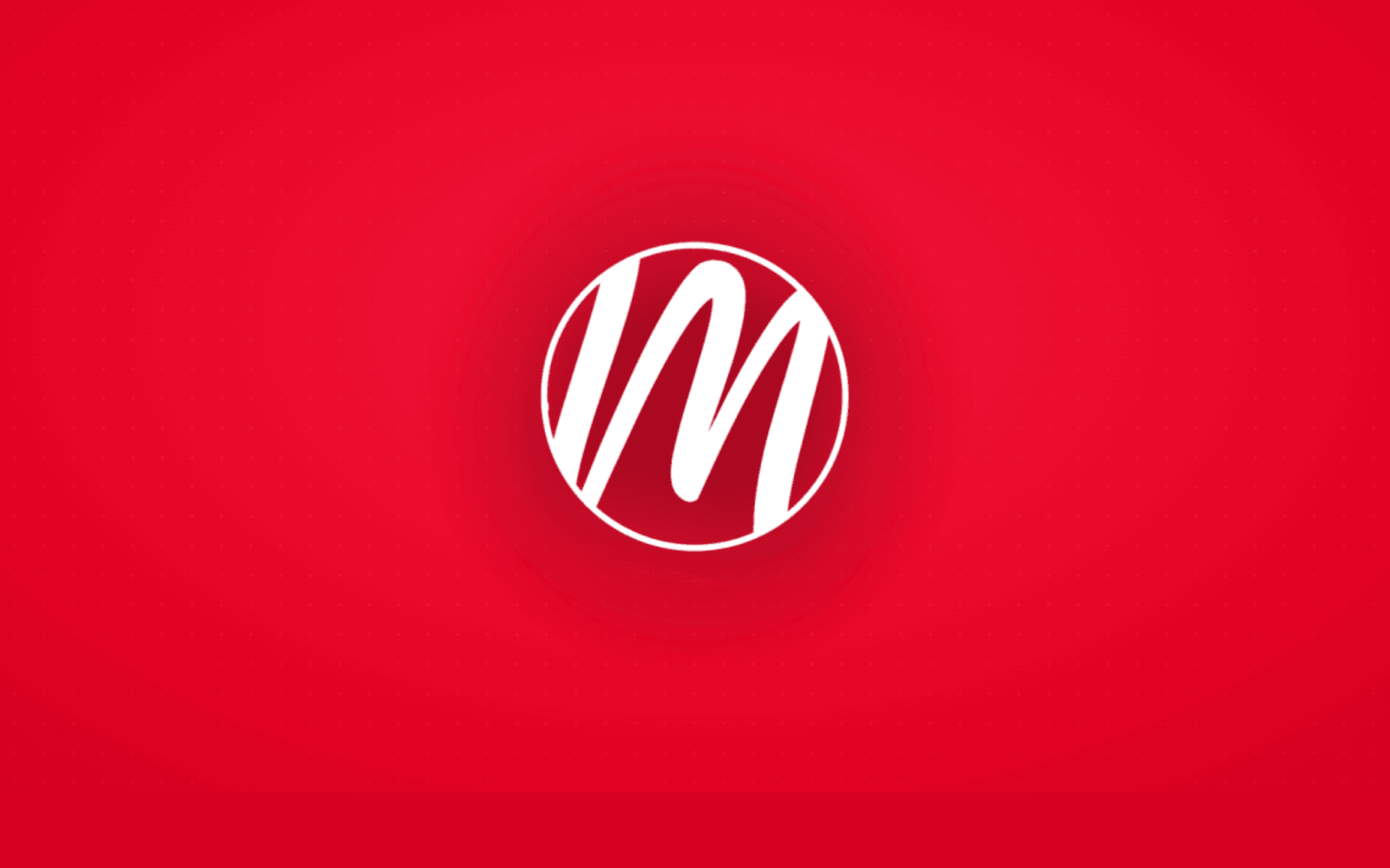 Marr Media monogram on a bold red backdrop