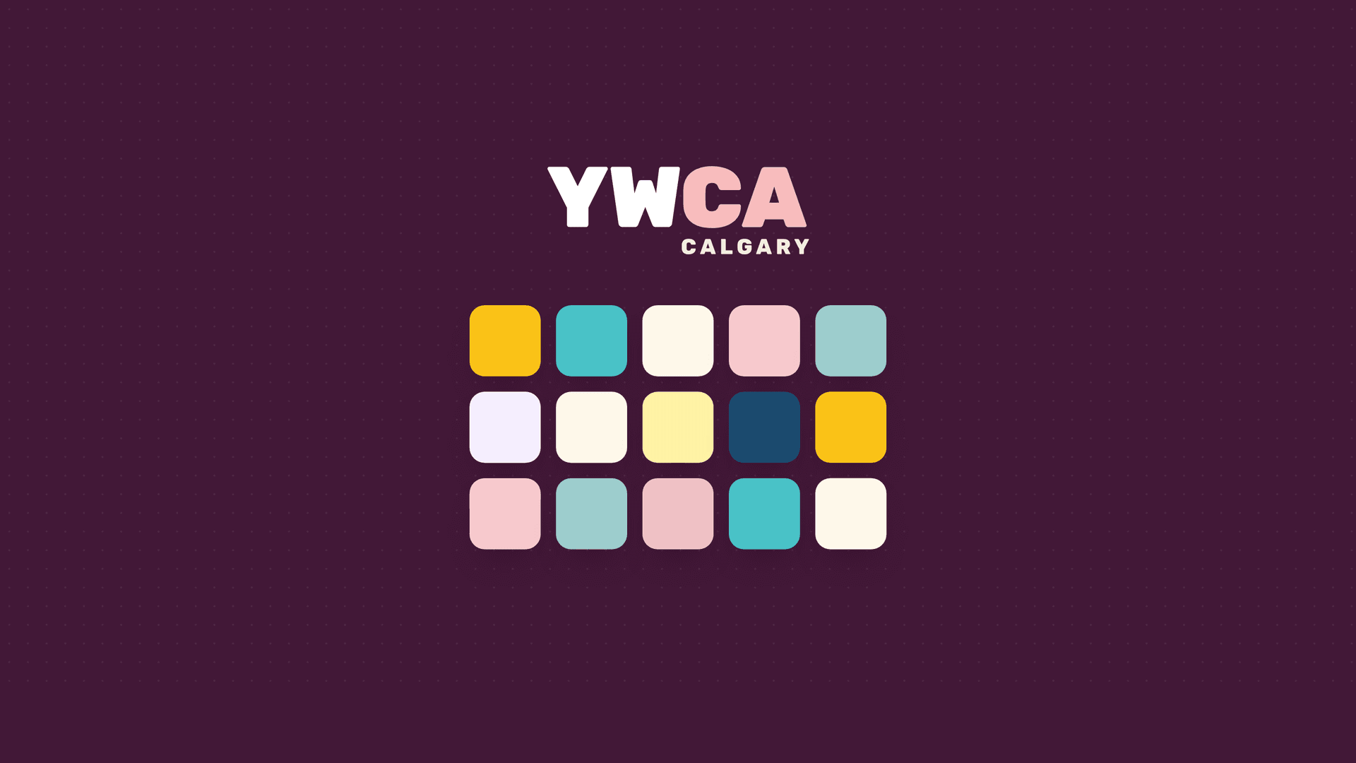 YWCA Calgary brand kit on plum