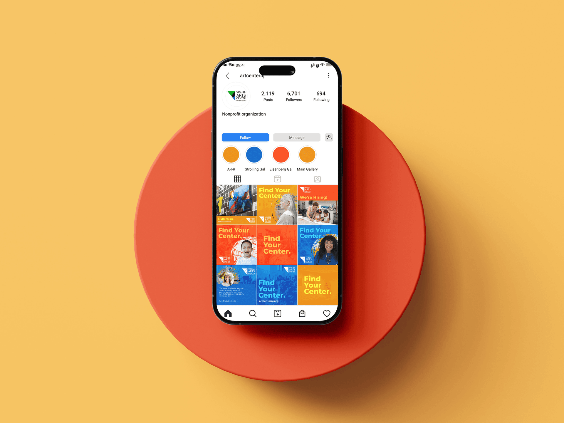The campaign scaling across an Instagram feed