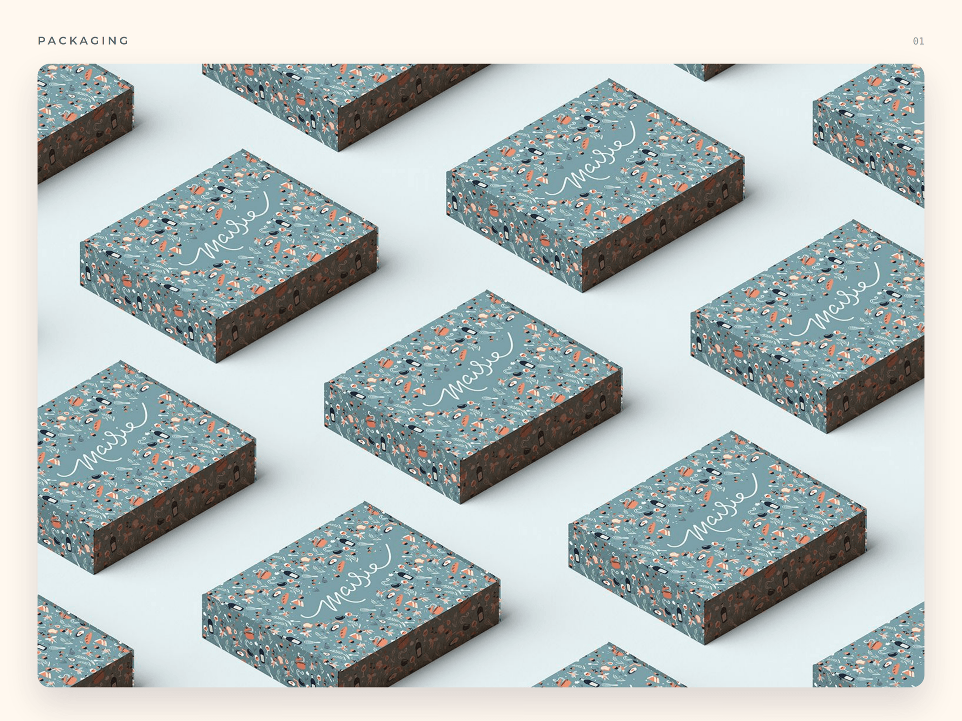 Maisie patterned catering boxes