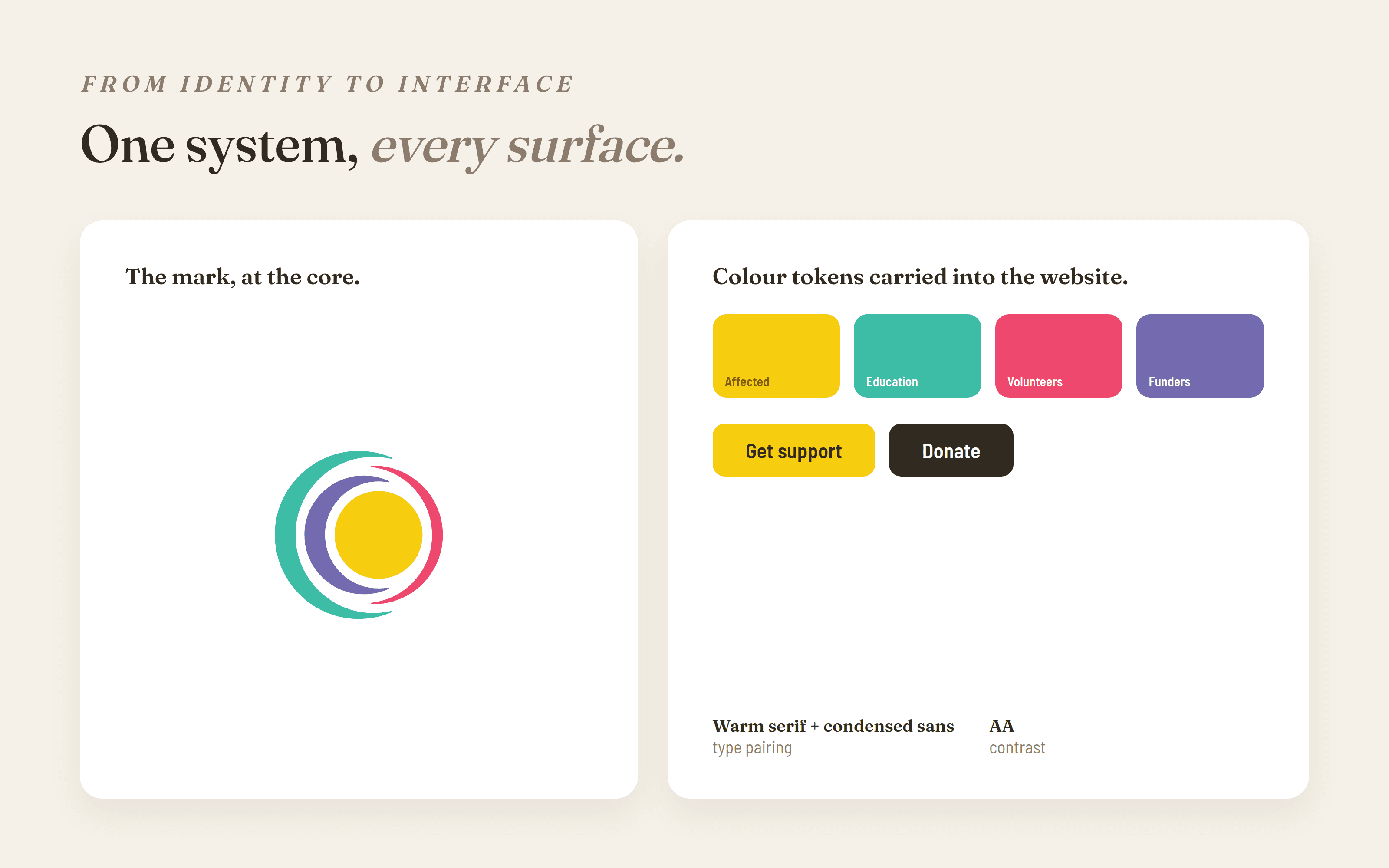 CCASA mark and colour tokens carried into the website
