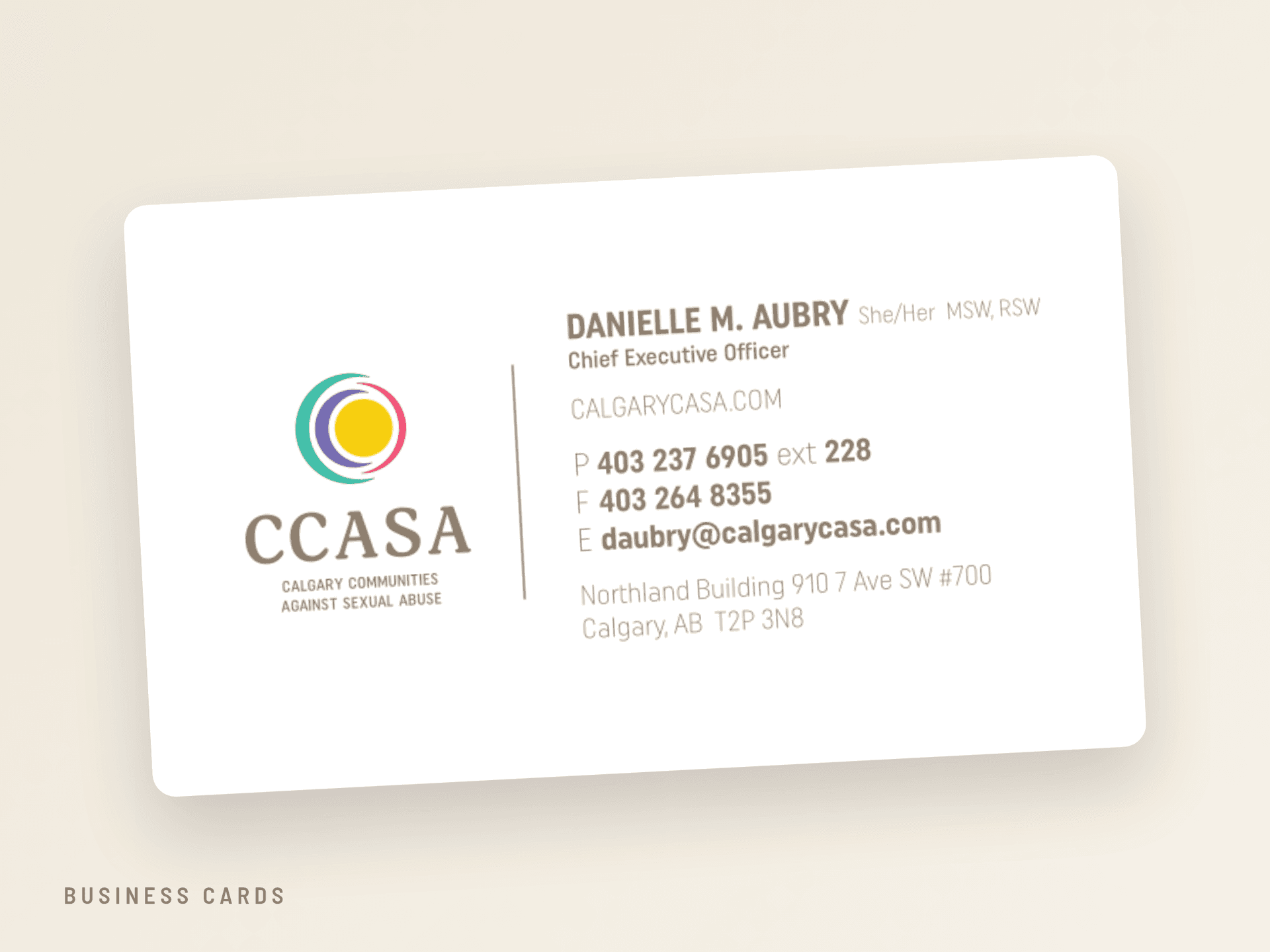 CCASA business cards
