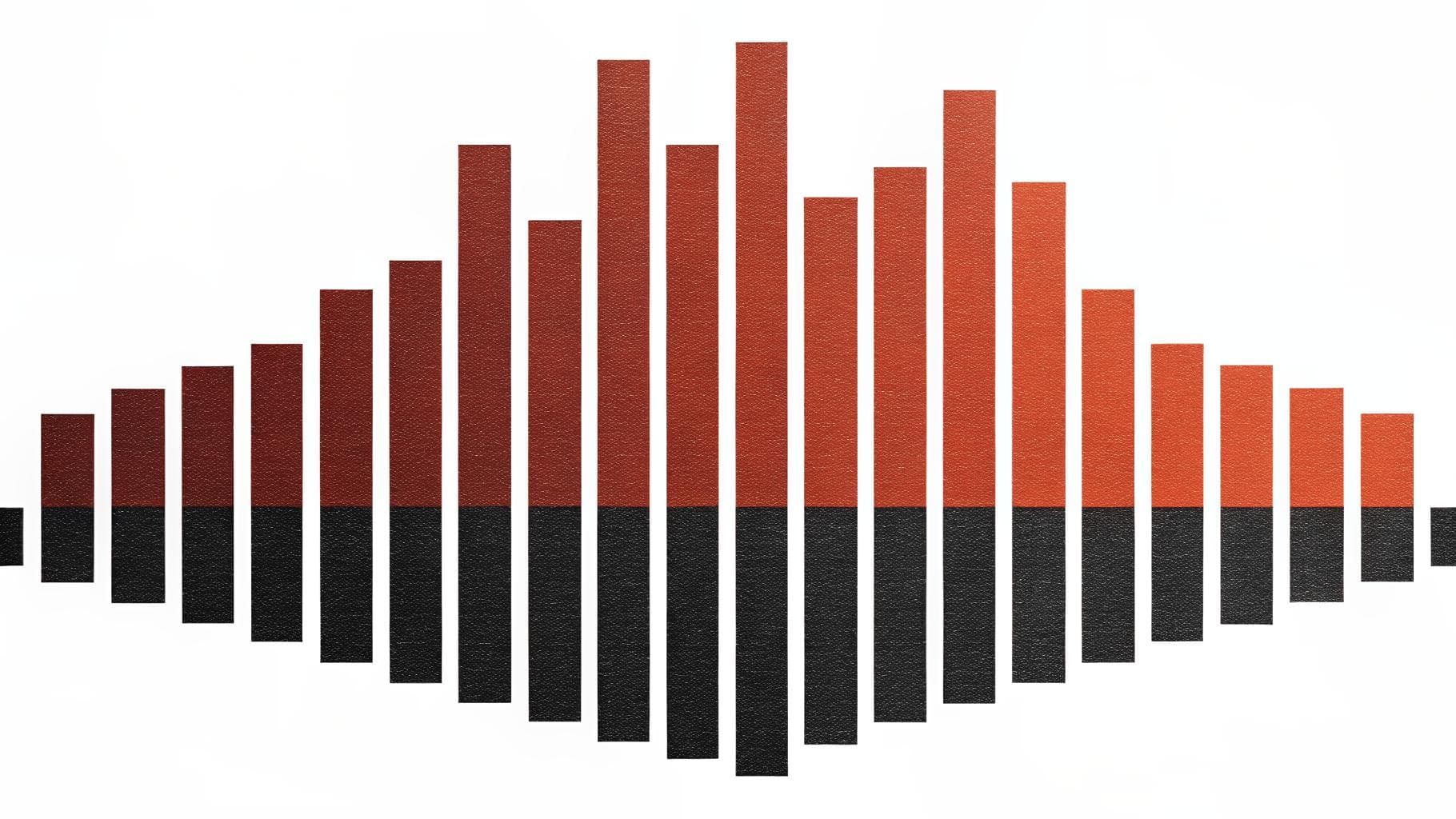 A waveform carrying real signal, before it flattens out.