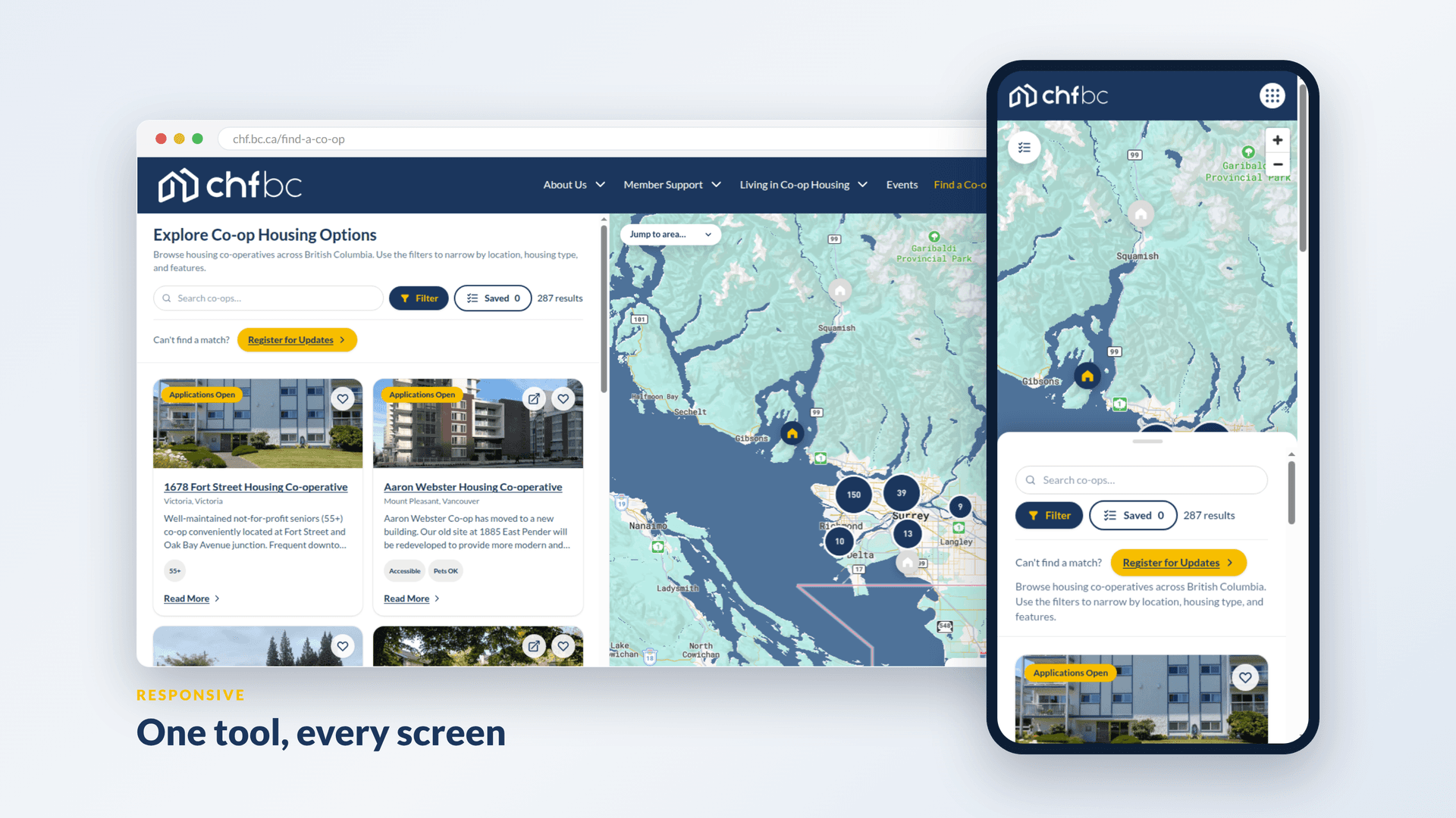 The Co-op Explorer on mobile