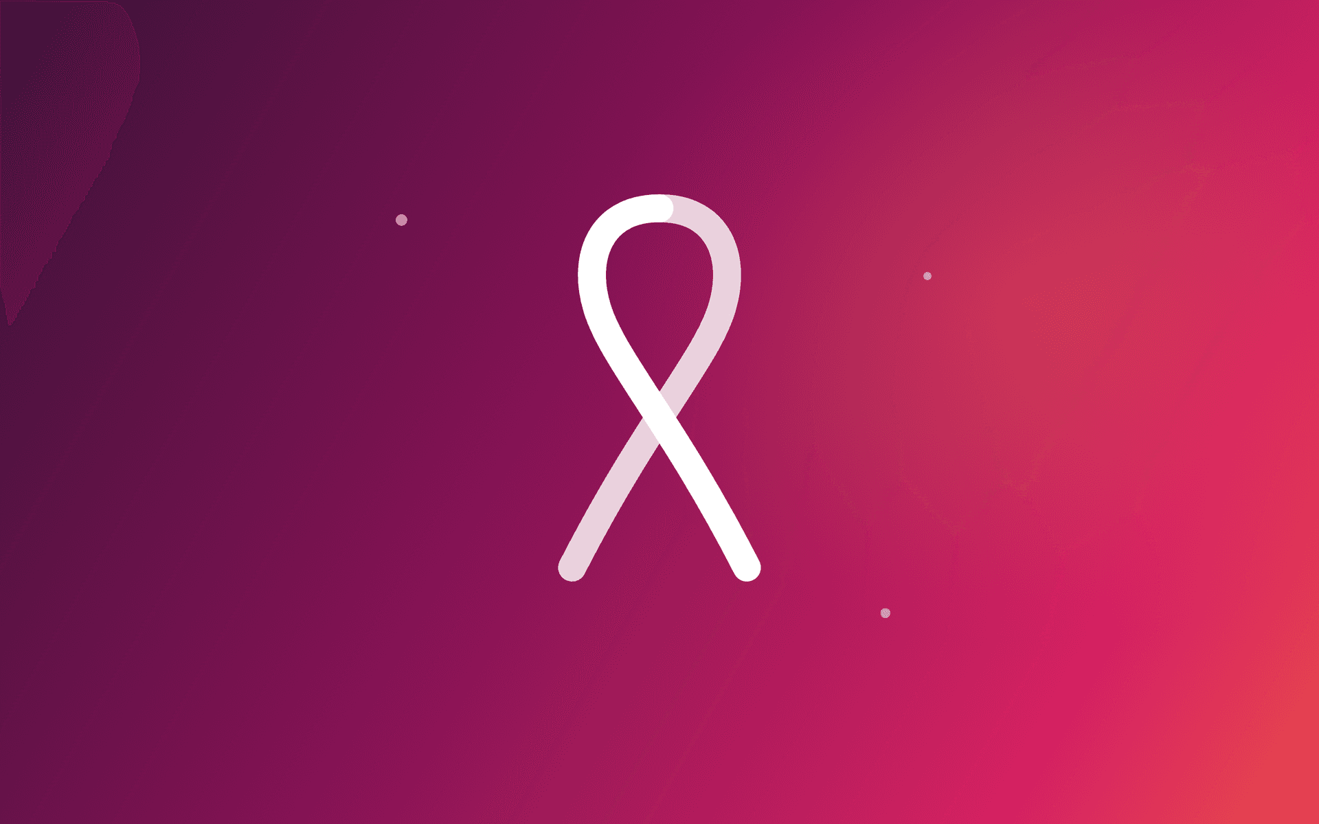 A white awareness ribbon on the PCNA plum-to-coral gradient