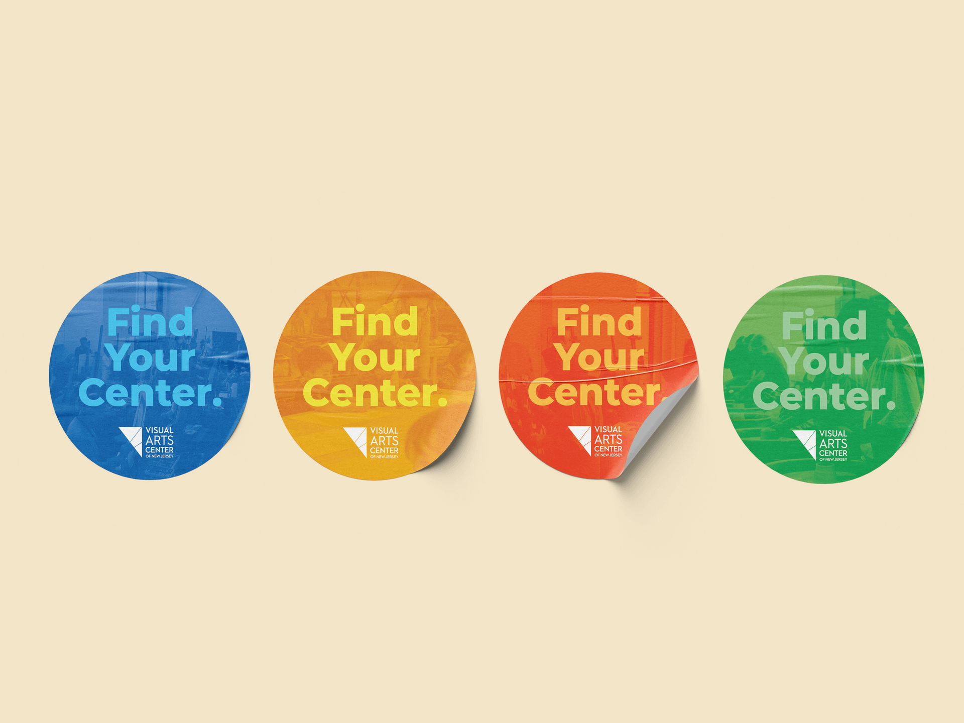 The four-colour sticker set